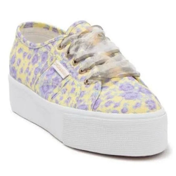 Superga X Loveshackfancy purple rain platform sneakers - Picture 1 of 7